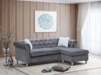 Glory Furniture G860 Sofa Chaise in Gray G860B-SCH (3 Boxes) New in Box $1999