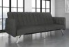 DHP Emily Convertible Futon Sofa Sleeper in Gray Linen New in Box $699