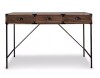 AGH Deco 47 in. Rectangular Brown 3 Drawer Writing Desk with Built-In Storage New in Box $499
