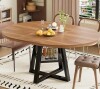 PAKASEPT 43.3''-59'' Extendable Round Dining Table for 4-8, Modern Farmhouse Kitchen Oval Dining Table with Removable Leaves Space Saving, Expandable Table with Iron Base New in Box $399