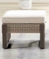 Wicker King Rattan Ottoman New in Box $299