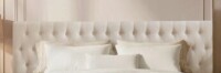 Lark Manor Aveigha Upholstered Headboard in Beige King Size New in Box $399