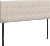 Monarch Specialties Headboard Full Size, Bedroom, Upholstered, Linen Look, Beige, Transitional New in Box $299