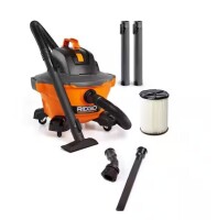 RIDGID 6 Gal. 3.5 Peak HP NXT Shop Vacuum HD0600 Wet Dry Vac with General Debris Filter, Hose, Wands and 3 Accessories On Working $199