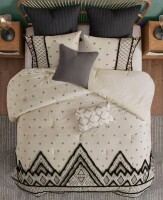 Ink+Ivy 3pc Full/Queen Marta Cotton Comforter Set Natural New In Box $199