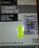 Everbilt 34.76 in. H x 17.13 in. W White Steel 5-Drawer Close Mesh Wire Basket New In Box $199 - 2