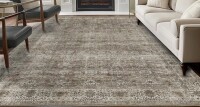 Red Barrel Studio&reg; 5'x 7' Washable Area Rug Vintage Brown Rug for Living Room $299