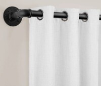 Trent Austin Design&reg; Minter Black Adjustable 1" Curtain Rod, 72" - 144" / Rebrilliant 1" Diameter Adjustable Wrap Around Curtain Rods Heavy Duty, Black , 66-120" New In Box Assorted $89