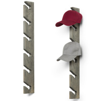 Gracie Oaks Mahoning Solid Wood 12 - Hook Wall Hat Rack Organizer (Set of 2) New Shelf Pull $99