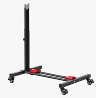 Arlmont & Co. Bike Stand, Freestanding Vertical & Horizontal Bike Storage Rack, with Lockable Casters, Height Adjustable Carbon Steel Upright Garage Bicycle Floor Stand, for 20-29 in Wheel Diameters, Black New In Box $99