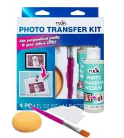 Tulip Photo Transfer Gel 118 ml - Image Transfer Medium for Fabric and Textiles - Including Brush, Sponge and Scraper / Puffy Paintable Squishies, 2-Pack New In Box Assorted