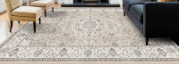 Bungalow Rose Washable Entryway Rug: Farmhouse Kitchen Hallway Rug Wide Soft Water Resistant Floor Mat for Bathroom Nursery Non Slip Indoor Carpet for Living Room Bedroom Dining Room (Beige) 8'x 10' Similar to Picture $299