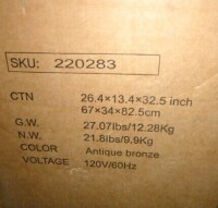 Shenzhen Weipu Home Technology Co, Ltd. 20-inch electric fireplace insert with a bronze finish, New in Box $399