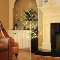 LIGHTSHARE 5 ft. LED Tree - Starlit Tree Collection with Warm White LED Angel Lights, Silver, Perfect for Home D&eacute;cor Holiday Party Wedding New In Box $199