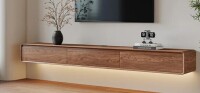 Everly Quinn Modern Floating TV Stand Wall-Mounted Media Console with Storage 94.5" New in Box $1099