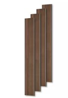Comfort Home Classic Brown Acoustic SoundAbsorb 3D Overlapping Wood Slat Decorative Wall Paneling 4-Pack New in Box $299