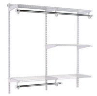 Rubbermaid Configurations 4-8 Feet Custom DIY Closet Organizer Kit, White New In Box $499
