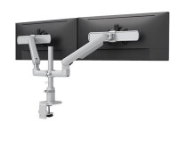 Fellowes Kata EX 2 Series Monitor Arm w/Desk Clamp, Dual Motion + Slider Arm, Silver - KATAEX2-DC-MS-SLV New In Box $1099