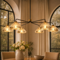 Hokku Designs Allenstown 6-Light Oversize Dimmable Wagon Wheel Chandelier UL Certified $699
