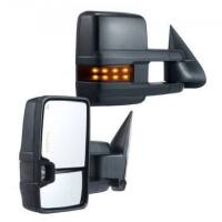 VEVOR Towing Mirrors, Left & Right Pair Set for Chevrolet Silverado (2014-2019)/GMC, Power Heated with Signal Light & LED Driving Light, Manual Controlling Telescoping Folding, Heating Defrost, Black New In Box $299