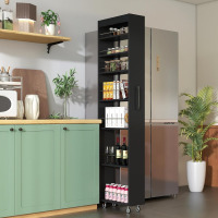 ABH Storage Shelf, Shelf, Tier Rolling, Pull Out Organizer for Kitchen, Single Sided Open Shelves with Handle and Casters.80 Inch Wide for Living Room and Tight Spaces New in Box $299