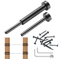 VEVOR 40 Pack Invisible Cable Railing kit, T316 Stainless Steel 1/8" Invisible Receiver and Swage Stud End for Cable Railing, Swage Tensioner 1/8" for Wood/Metal Post, Cable Railing Hardware, Black New in Box $299