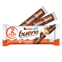 Kinder Bueno Milk Chocolate Bars with Crispy Wafer and Hazelnut Cream, 2 Bars per Pack, 1.5 oz Each / CORN NUTS Chile Picante con Limon Corn Kernels, Adult Snacks, 1.7oz / Assorted
