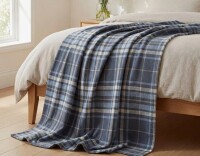 Xuanli Spring Summer Flannel Blanket Throw, Buffalo Plaid Blue White Soft Fuzzy Plush Cozy Fleece Blankets for Couch Sofa Bed Lounging, 30x40 inches $79
