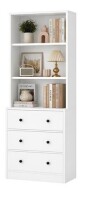 RichYa 71'' Tall Bookcase with 3 Drawers, 3-Tier Open Display Bookshelves, Freestanding Storage Cabinet for Home Office,Living Room,White New in Box $299