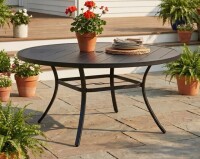 Lark Manor Lark Manor Balery 10-Person 60" W Steel Patio Dining Table New in Box $499