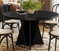 Wade Logan 47.2" Round Pedestal Dining Table,Modern Kitchen Table with Cross Pedestal Base (Please be advised that sets may be missing pieces or otherwise incomplete.) New in Box $499