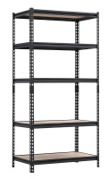 VEVOR Storage Shelving Unit, 5-Tier Adjustable, 2000 lbs Capacity, Heavy Duty Garage Shelves Metal Organizer Utility Rack, Black, 36" L x 16" W x 72" H for Kitchen Pantry Basement Bathroom Laundry New In Box $399