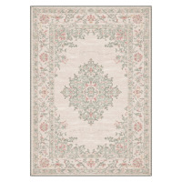 Bungalow Rose 8' x 10' Airville Vintage Medallion French Country Sage Area Rug, & Traditional Elegance, Machine Washable, Inspired Faux Wool - High-Rebound Foam & Non-Slip Backing $399