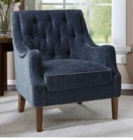 DHP Pin Tufted Accent Chair, 18.5", Blue Velvet, New in Box $699