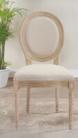 Ophelia & Co French Country Dining Chairs Set Of 2, Upholstered Chairs With Round Back, Wire Drawing And Carving Techniques ,Disassemblable , New in Box $399