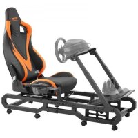 VEVOR Racing Wheel Stand with Wheels For Logitech G923/G920/G29, Heavy Duty Steel Driving Simulator Cockpit-Thrustmaster T248P, Steering Wheel Bracket & Foot Pedal Adjustable, Max Load 330 LBS, New in Box $499