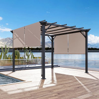 Uptiot 10' X 10' Metal Pergola With Canopy, New in Box $599