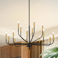 Mercer41 15 - Lights Traditional Farmhouse Candle Chandelier For Dining Room, New in Box $599