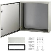 VEVOR NEMA Steel Case, 24" x 24" x 8'' NEMA 4X Metal Electric Enclosure, IP66 Water & Dust Resistant, Suitable for Both Outdoor & Indoor Use, Includes Mounting Plate, New in Box $299