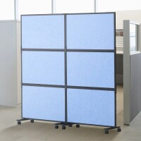 VEVOR Office Divider, 2 Panel Office Partition, Freestanding Office Divider Wall Partition & Privacy Divider Reduce Noise and Room Separation, Light Blue, New in Box $399