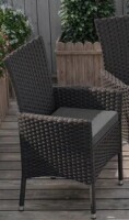 Lark Manor Outdoor Rattan Armchairs With Cushions And Ergonomic Patio Dining Chair New Open Box $299