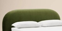 Poly & Bark Upholstered Genoa King Headboard in Distressed Green New in Box $999