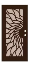 Sunfire 36 in. x 80 in. Right-Hand/Outswing Copper Aluminum Security Door with Desert Sand Perforated Screen New in Box $2499