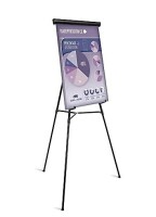 Office Depot&reg; Brand Presentation Easel, 35-1/2"-65"H, Black With Chart Holder New In Box $199