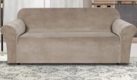 Red Barrel Studio&reg; Luxurious Soft Velvet High Stretch Fitted Furniture Protector Box Cushion Non Slip for Large Sofa Slipcover Machine Washable $89
