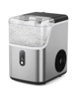 Silonn - Countertop Nugget Ice Maker, Portable Pebble Ice Machine with Self-Cleaning, Chewable Pellet Ice Ready in 8-12 Mins - Stainless Steel New In Box $299
