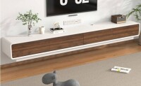 Fushimuma Wall-Mounted/Floor Standing TV Stand For Tvs Up To 100", Floating Media Console With 2 Drawers And 2 Cabinets Similar to Picture New In Box $1099