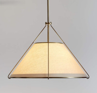 Crate & Barrel Remi Natural Conical Pendant Light 24.7" New in Box $599