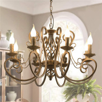 Ophelia & Co. Dirksen 8-Light Iron Candle Style Chandelier New In Box $299