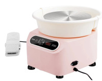 VEVOR Pottery Wheel, 10 inch Pottery Forming Machine, 350W Electric Wheel for Pottery with Foot Pedal and LCD Touch Screen, Direct Drive Ceramic Wheel with Shaping Tools for DIY Art Craft, Pink New In Box $199